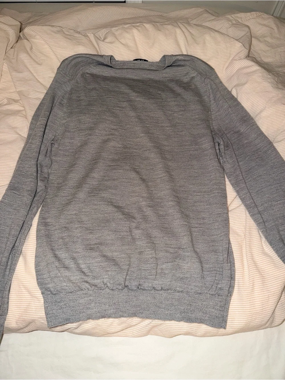 Reiss Men's Gray Marled Crewneck Sweater